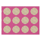 Nappe Elégant médaillon rose fuschia art nouveau or (Devant (Horizontal))