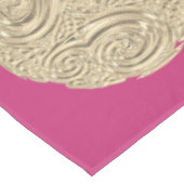 Nappe Elégant médaillon rose fuschia art nouveau or (Angle)