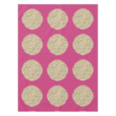 Nappe Elégant médaillon rose fuschia art nouveau or (Devant)