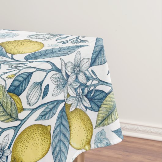 Nappe Elegant Mediterranean Lemon Botanical Navy (In Situ)