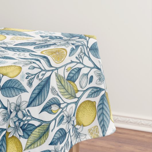 Nappe Elegant Mediterranean Lemon Botanical Navy (In Situ)