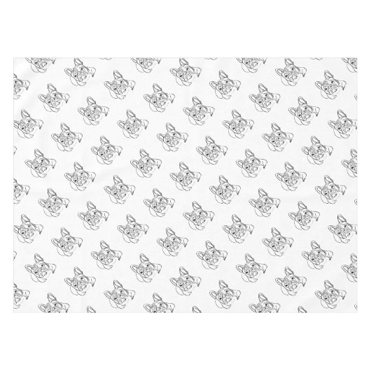 Nappe Élégant minimaliste Bulldog (Devant (Horizontal))