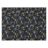 Nappe Élégant modèle floral Rose bleu et or (Devant (Horizontal))