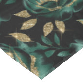 Nappe Élégant modèle floral Rose vert et or (Angle)
