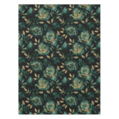 Nappe Élégant modèle floral Rose vert et or (Devant)