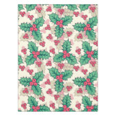 Nappe Élégant modèle vintage Noël Holly Floral | (Devant)