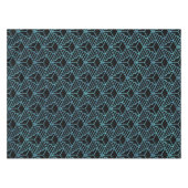 Nappe Elégant moderne Abstrait Bleu Art Déco Motif | (Devant (Horizontal))