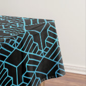 Nappe Elégant moderne Abstrait Bleu Art Déco Motif | (In Situ)