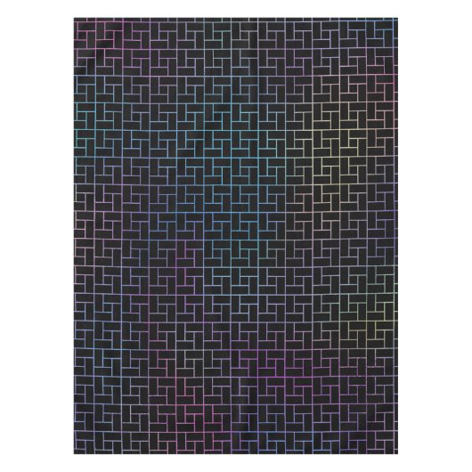 Nappe Élégant moderne Abstrait coloré Motif de panier | (Devant)