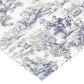 Nappe Élégant monogramme vintage noir toile de jouy (Angle)