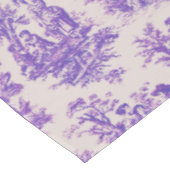 Nappe Élégant monogramme vintage violet toile de jouy (Angle)