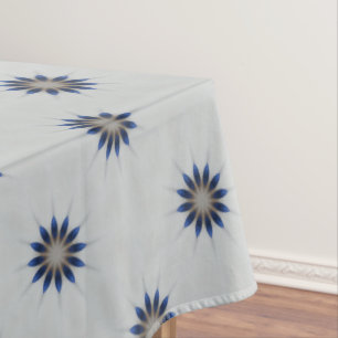 Nappe Élégant Motif à fleurs bleu gris kaléidoscope