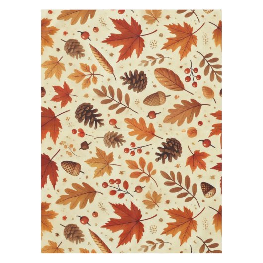 Nappe Élégant Motif Automne (Devant)