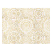 Nappe Élégant Motif blanc de tournesol Mandala Gold (Devant (Horizontal))