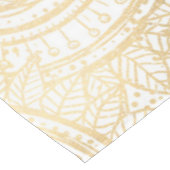 Nappe Élégant Motif blanc de tournesol Mandala Gold (Angle)