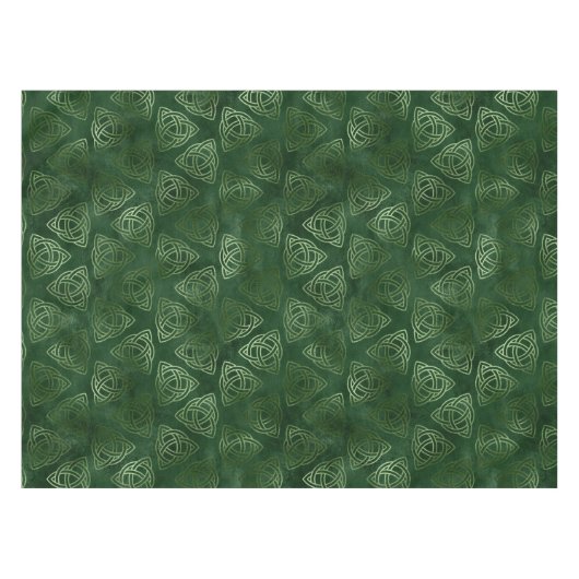 Nappe Élégant Motif celtique irlandais vert et or (Devant (Horizontal))