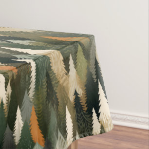 Nappe Élégant Motif d'arbre à pin Forêt rustique
