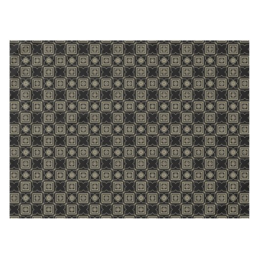 Nappe Élégant Motif de carrelage Carré Gold Art Déco mod (Devant (Horizontal))
