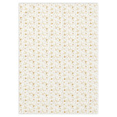 Nappe Élégant Motif de Noël doré sur blanc (Devant)