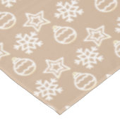 Nappe Élégant Motif de Noël sur Beige (Angle)