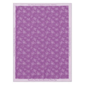 Nappe Élégant Motif de papillon blanc pourpre Personnali (Devant)