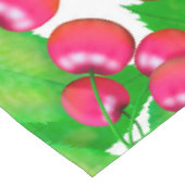 Nappe Élégant Motif des cerises rouges et des Feuilles v (Angle)