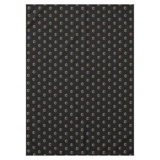 Nappe Élégant Motif étoilé Faux Gold Stars Noir (Devant)