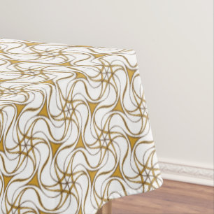 Nappe Elégant Motif étoilé moderne jaune ocre blanc