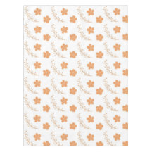 Élégant motif floral orange vintage Bohème Printem
