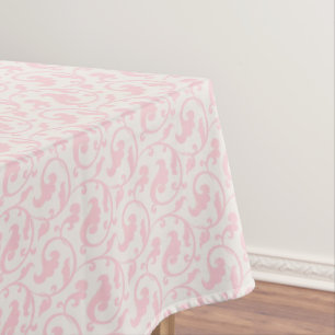 Nappe Élégant motif floral rose pastel girly