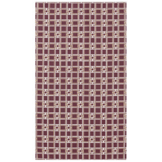 Nappe Élégant motif grec clé en bordeaux et or