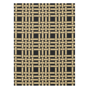 Nappe Élégant Motif moderne Brown de tissage de panier