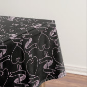 Nappe Élégant Motif moderne des Coeurs et des Clés roses (In Situ)