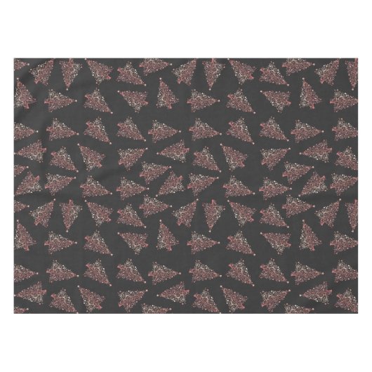 Nappe Élégant motif rose d'or de Noël (Devant (Horizontal))