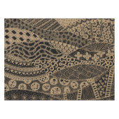 Nappe Élégant Motif tribal Abstrait géométrique Brown| (Devant (Horizontal))