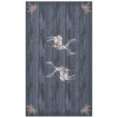 Nappe Élégant Noël aux rennes de neige bleu et gris (Devant)