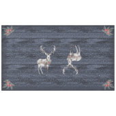 Nappe Élégant Noël aux rennes de neige bleu et gris (Devant (Horizontal))