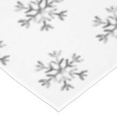 Nappe Élégant Noël Faux Silver Snowflakes Motif (Angle)