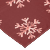 Nappe Élégant Noël Snowflakes Motif Rouge (Angle)