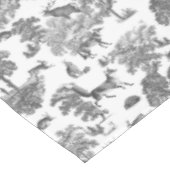 Nappe Elégant noir blanc élégant Français Toile Fox Rabb (Angle)