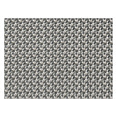 Nappe Élégant noir blanc motif ornement de Noël (Devant (Horizontal))
