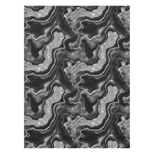 Nappe Elégant noir et argent Parties scintillant Agate M (Devant)