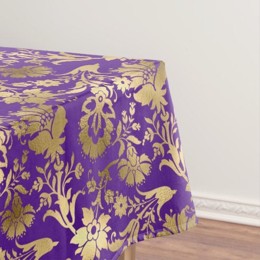 Nappe Élégant or violet floral (In Situ)
