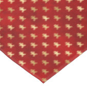 Nappe Élégant pain d'épice rouge or Noël (Angle)