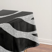 Nappe Elégant Parties scintillant noire Silver Zebra Pos (In Situ)