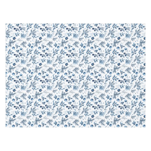 Nappe Elégant pin Bleu et Blanc et Noël Holly (Devant (Horizontal))