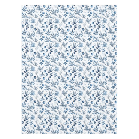Nappe Elégant pin Bleu et Blanc et Noël Holly (Devant)