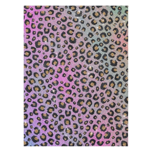 Nappe Elegant Pink Blue Gold Glitter Black Leopard (Devant)