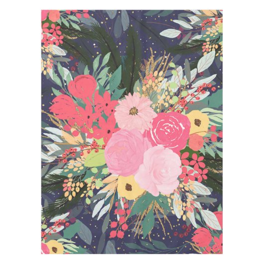 Nappe Élégant point de floraison et d'or de l'Aura d'hiv (Devant)