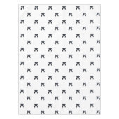 Nappe Élégant Prépa Noir & Blanc Motif Chic de Nœud (Devant)